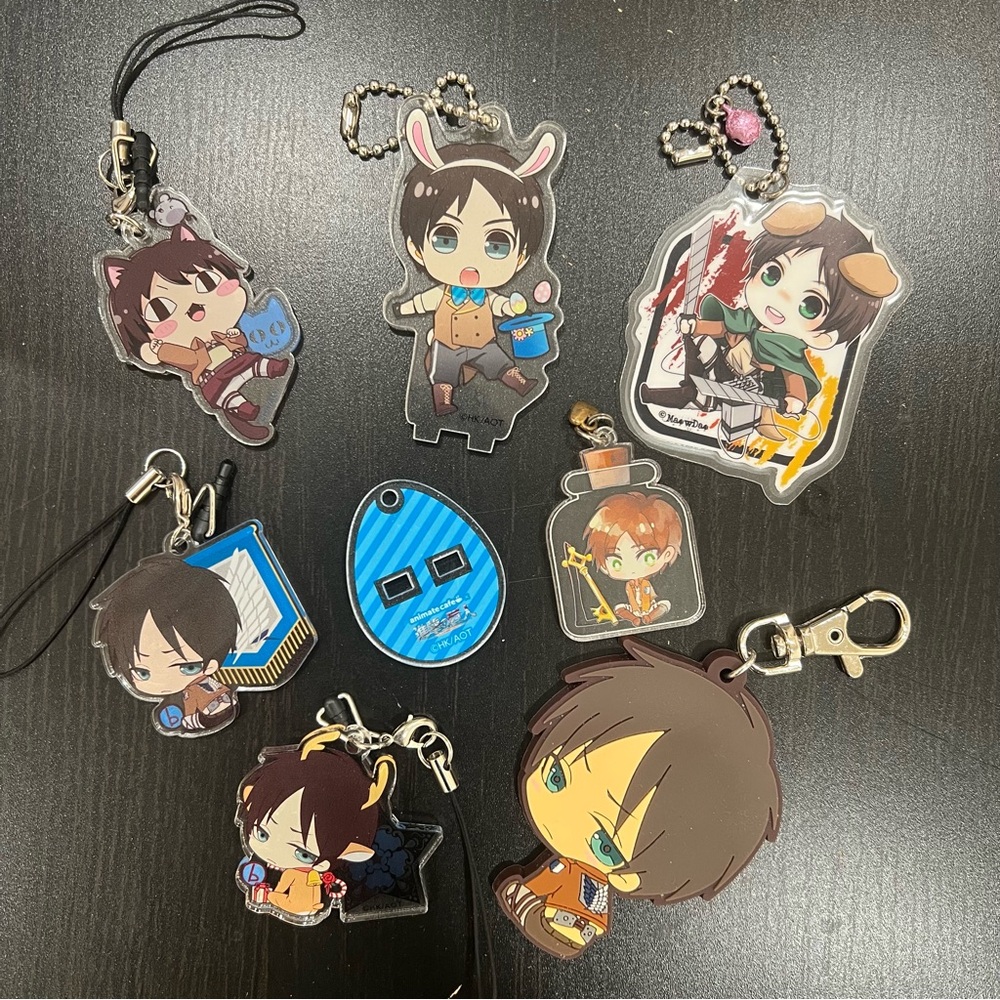 Attack on Titan Eren Yeager Keychain Phone Strap Lot